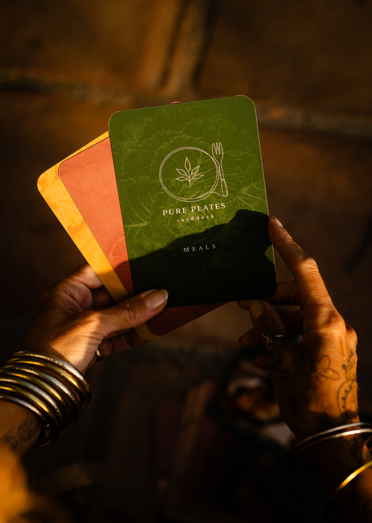 Het Pure Plates carddeck in wording